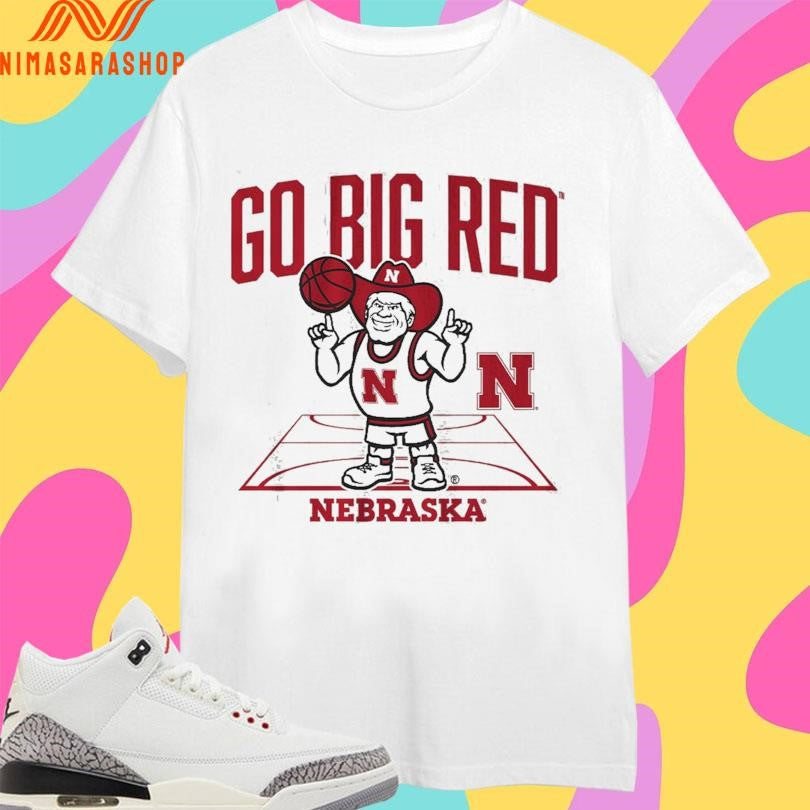 Nebraska Cornhuskers Men’s Basketball Go Big Red Herbie Mascot Shirts