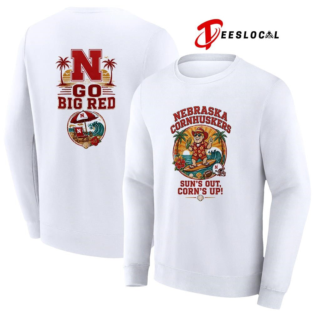 Nebraska Cornhuskers NCAA Summer sun’s out corn’s up mascot shirt