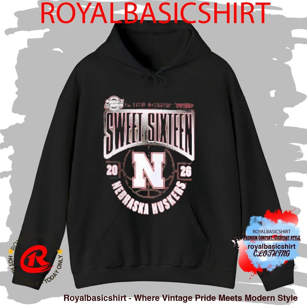 Nebraska Huskers Men’s Basketball 2026 NCAA March Madness Sweet 16 T-Shirt