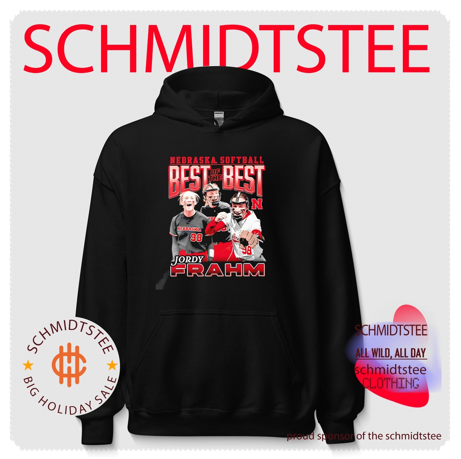 Nebraska Softball best of the best Jordy Frahm number 98 shirt