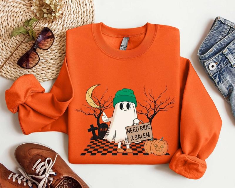 Need Ride To Salem Sweatshirt Salem Shirt Halloween Sweatshirt Happy Halloween Shirt Halloween Ghost Shirt Halloween Boo...