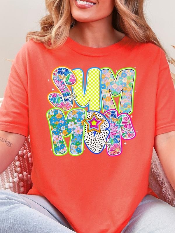 Neon Summer Comfort Colors Adult Ring-Spun Cotton Tee Fit Top unisex short sleeve tee Graphic Print T-Shirt Hoodie Sweatshirt