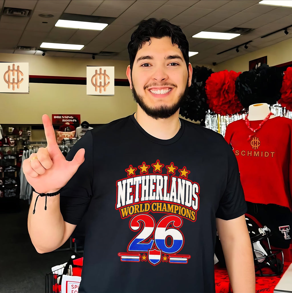 Netherlands 2026 World Champions flag shirt