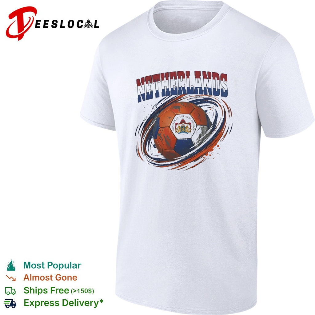 Netherlands flag soccer ball shirt