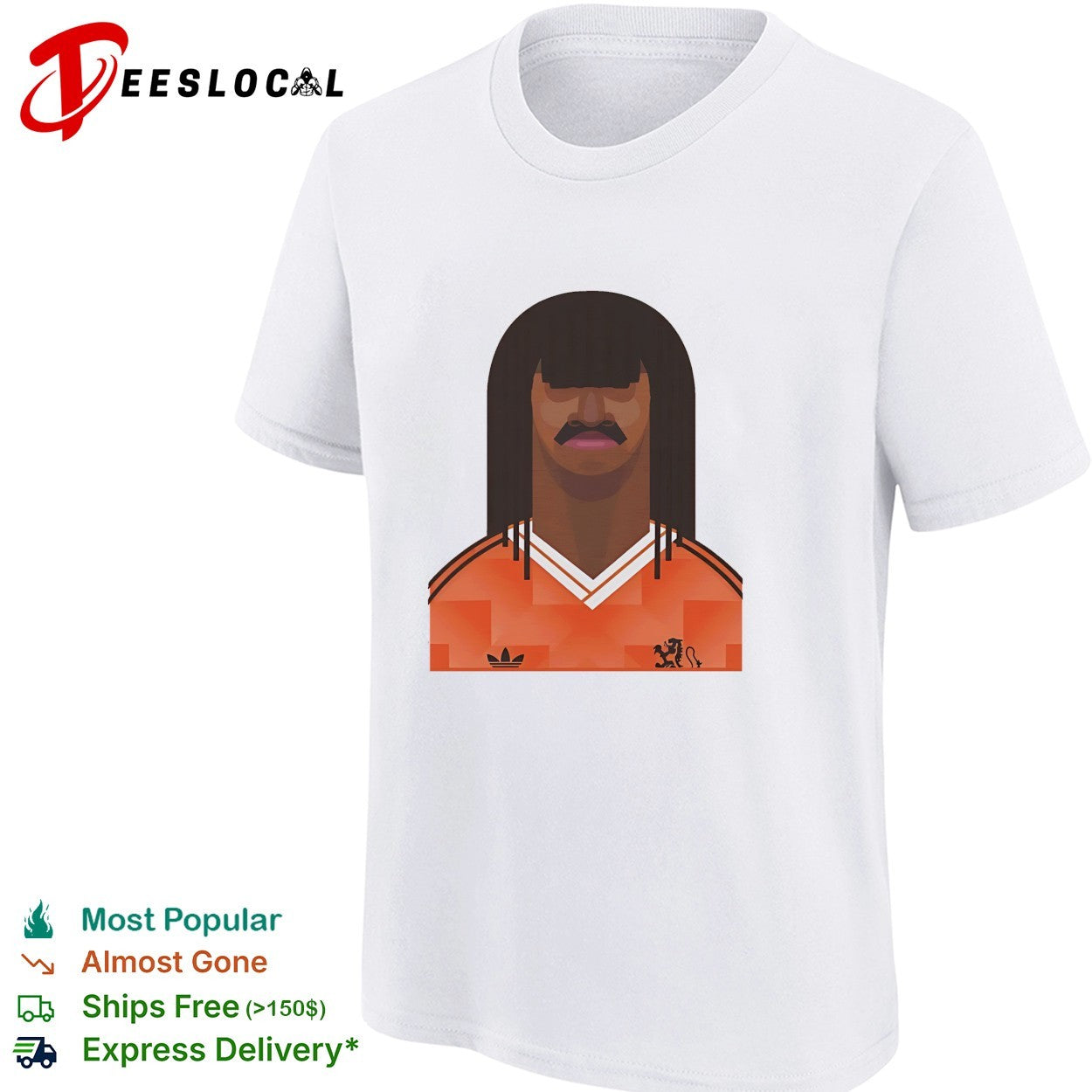 Netherlands retro footballer portrait shirt