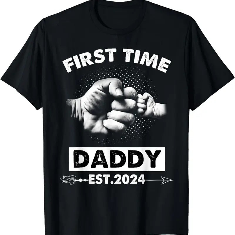 New Dad Est 2024 Fathers Day Men Women T-Shirt Hoodie, Sweatshirt | PrintMintTees.com