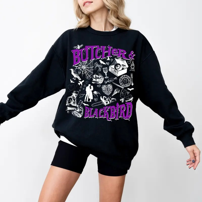 New Butcher Blackbird Butcher Blackbird Shirt Book Lover Dark Romance Social Club Bookish Shirt Dark Romance Smut T-Shirts, Hoodie, Sweatshirt
