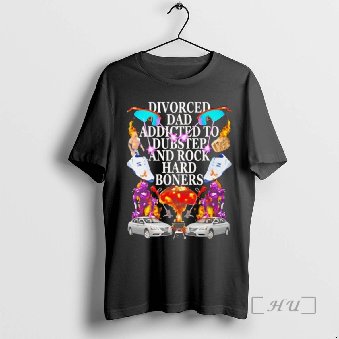 New Divorced Dad Addicted To Dubstep And Rock Hard Boners T-Shirts, Hoodie, Sweatshirt | PrintMintTees.com