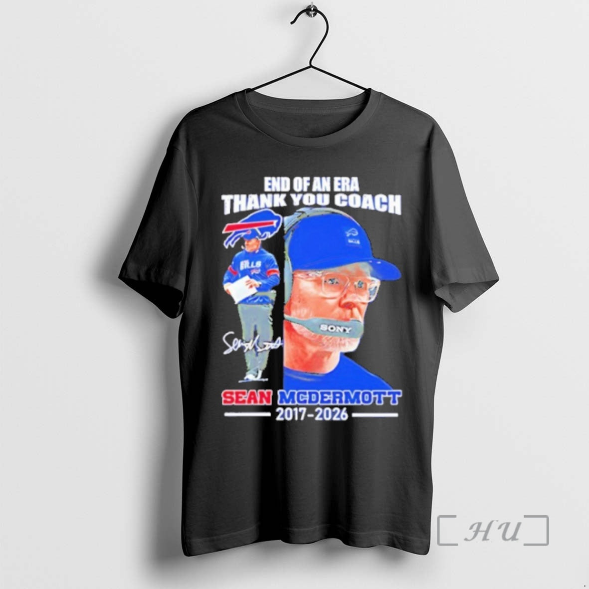 New End Of An Era Thank You Coach Sean Mcdermott 2017 2026 Signature Premium T-Shirts, Hoodie, Sweatshirt | PrintMintTees.com
