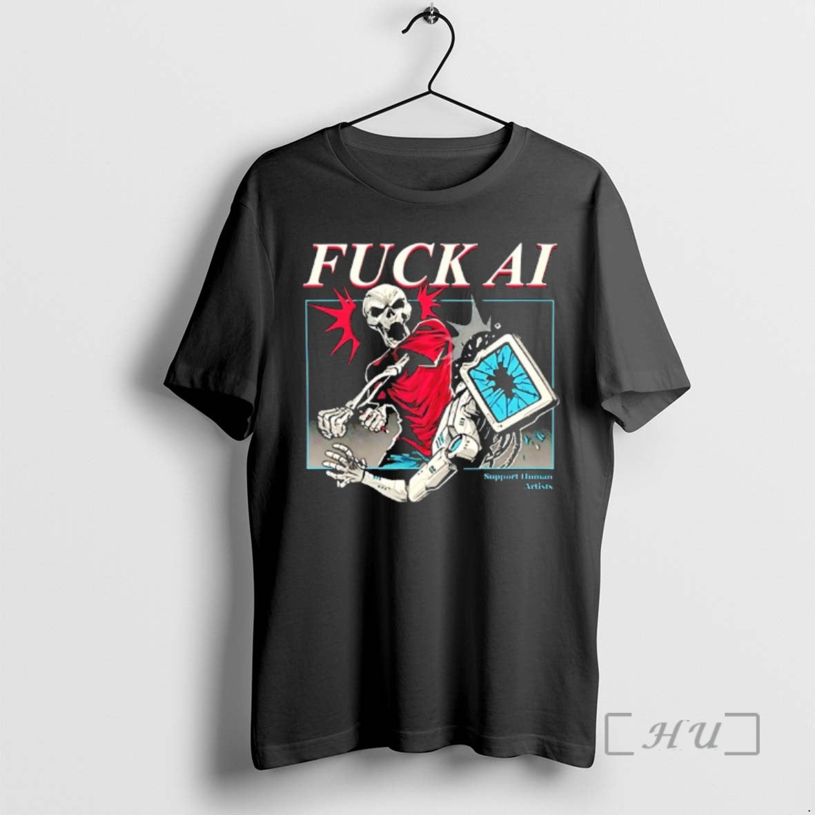 New Fuck Ai Support Human Artists T-Shirts, Hoodie, Sweatshirt | PrintMintTees.com