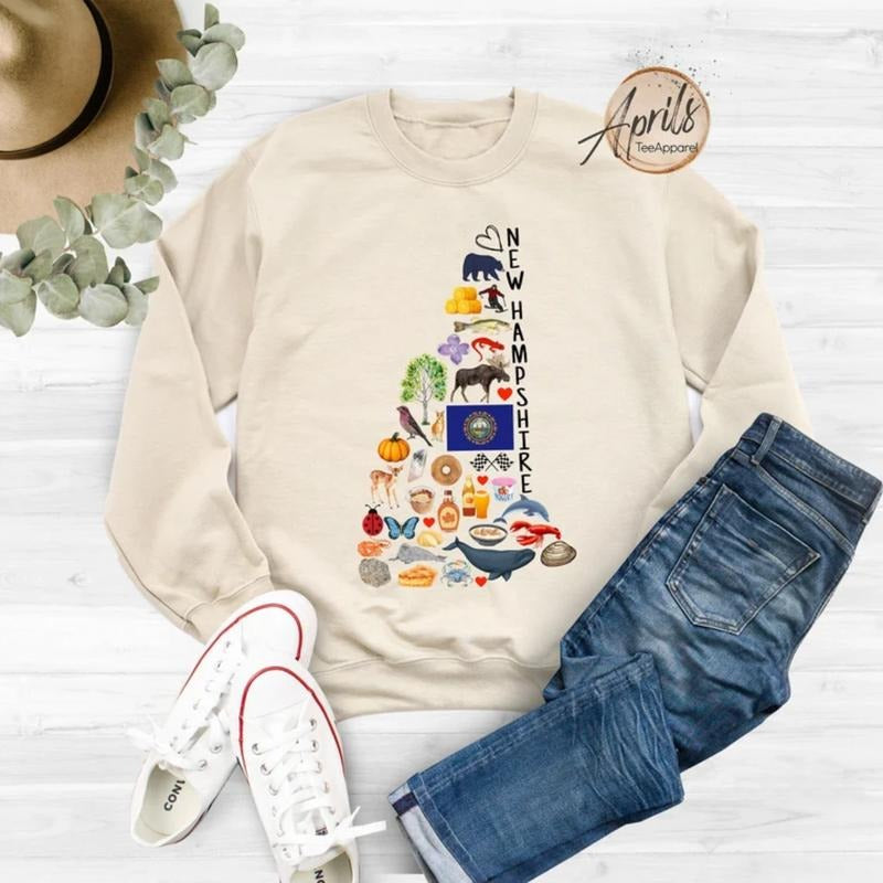 New Hampshire Sweatshirt, New Hampshire Hoodie, State Shirt Classic Fashion | PrintMintTees.com