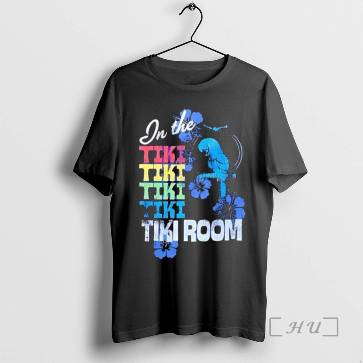 New In The Tiki Room Parrot Graphic Retro T-Shirts, Hoodie, Sweatshirt | PrintMintTees.com