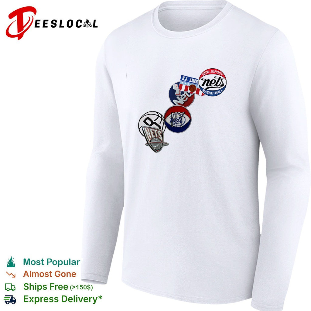 New Jersey Nets vintage logo patches shirt