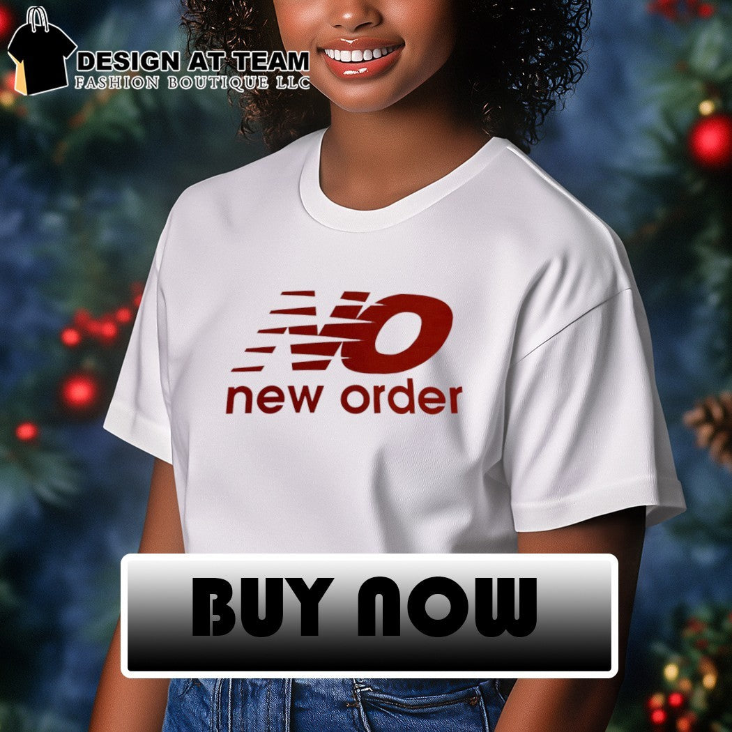 New Order band merch red logo apparel new order shirt