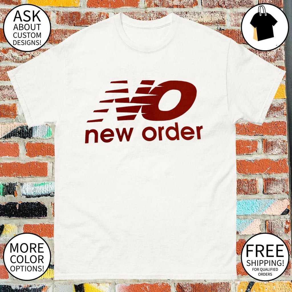 New Order band merch red logo apparel new order shirt
