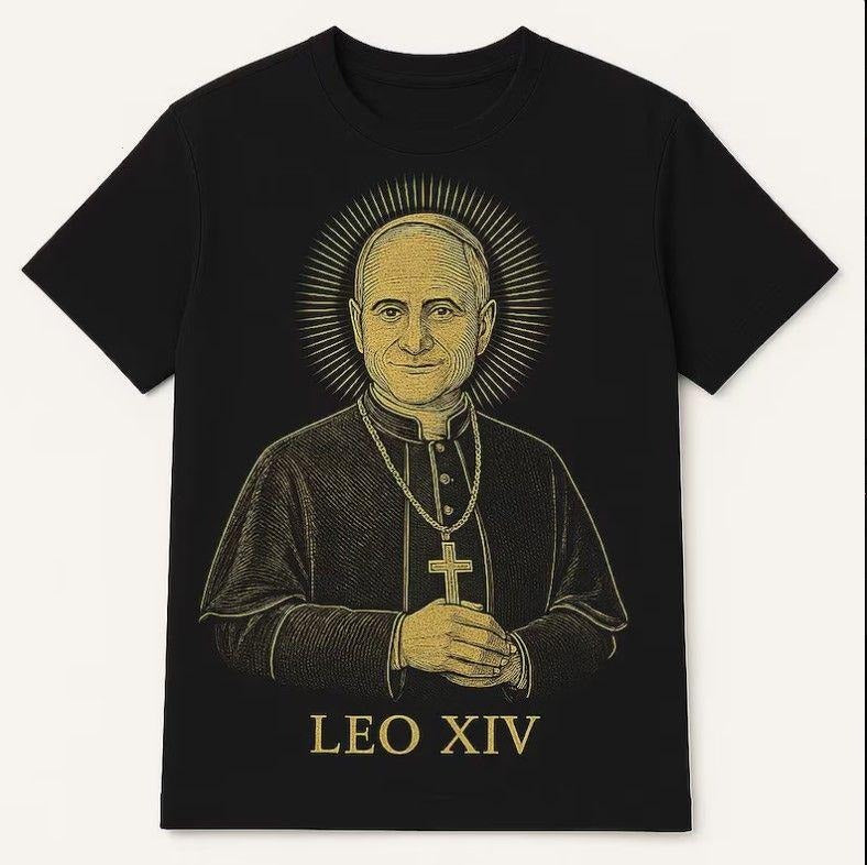 New Pope Leo XIV Unisex Tee, Robert Prevost T-Shirt, Holy Vatican Shirt Hoodie Sweatshirt | PrintMintTees.com