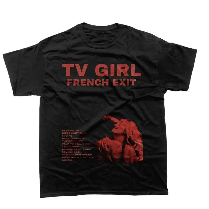 New TV Girl French Exit Album Music Band Shirt Cotton Full Colors Full Sizes T-Shirts, Hoodie, Sweatshirt