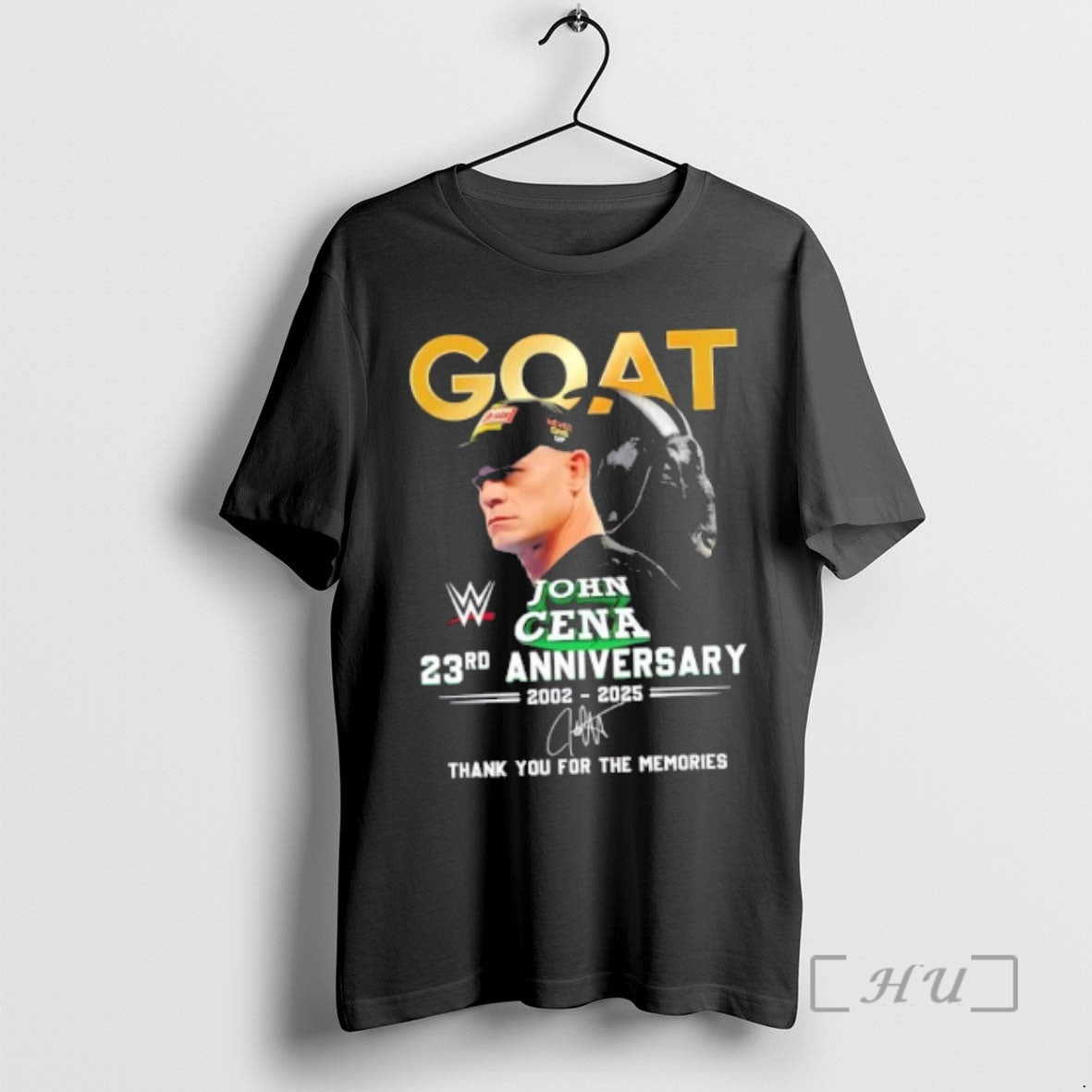 New The Goat John Cena 23rd Anniversary 2002 2025 Thank You For The Memories Signature T-Shirts, Hoodie, Sweatshirt