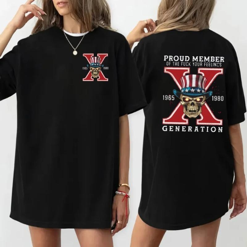 New Version Generation X 2 Sided Proud Member Generation X Shirt Gen X Halloween Shirt Short Sleeve Shirt T-Shirts, Hoodie, Sweatshirt