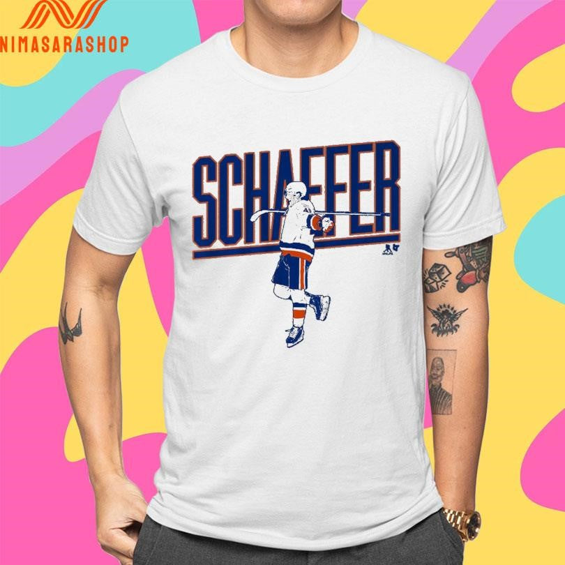 New York Islanders Matthew Schaefer Name Pose Shirts
