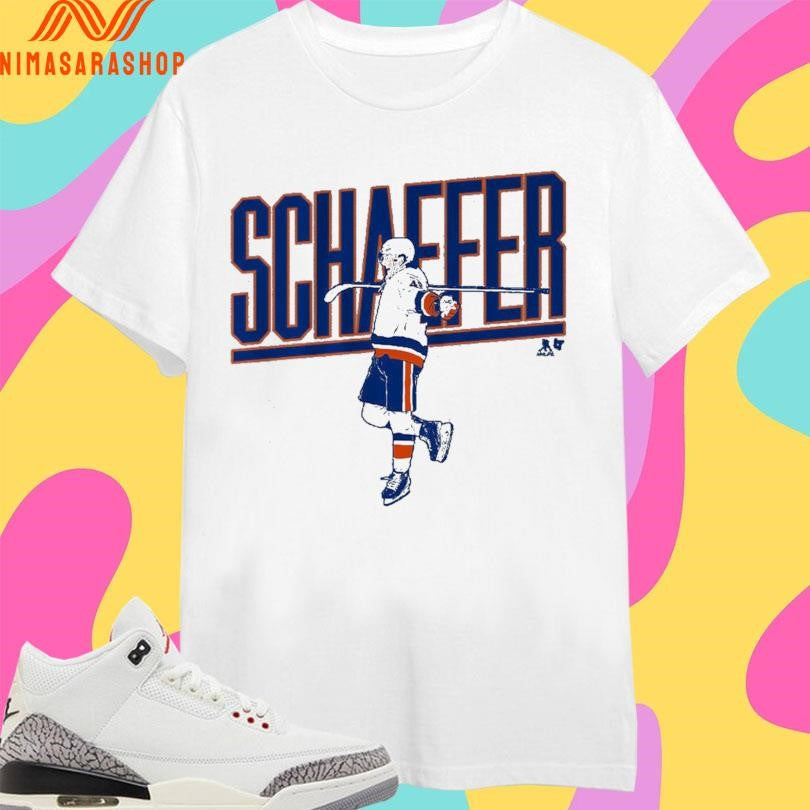 New York Islanders Matthew Schaefer Name Pose Shirts