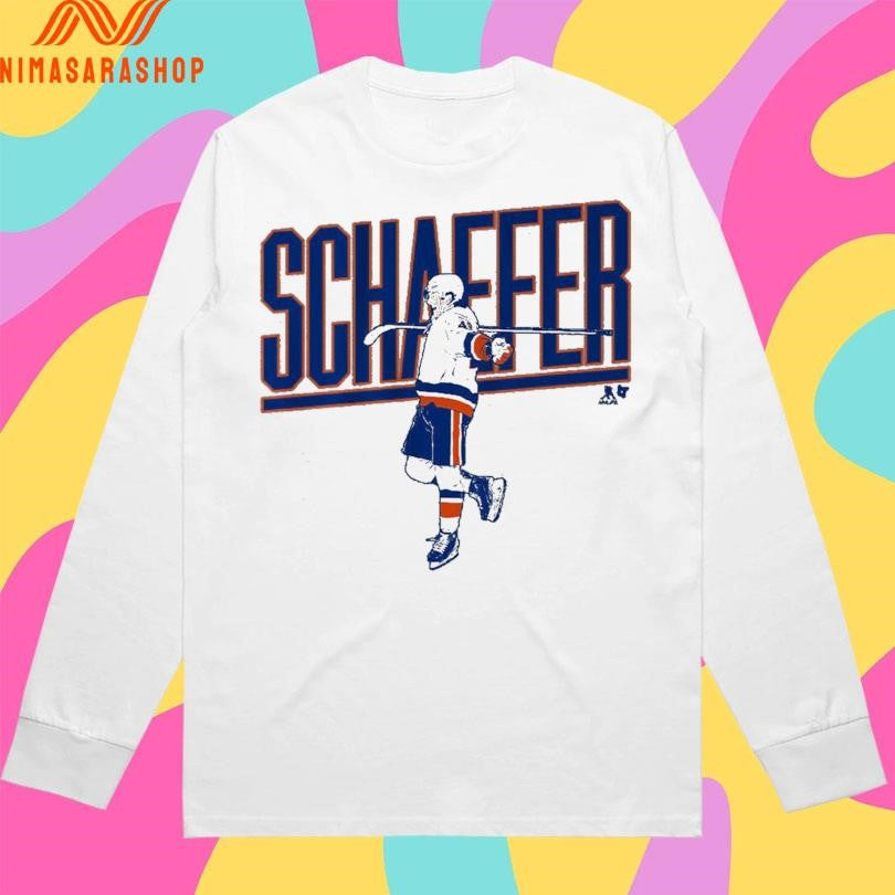 New York Islanders Matthew Schaefer Name Pose Shirts