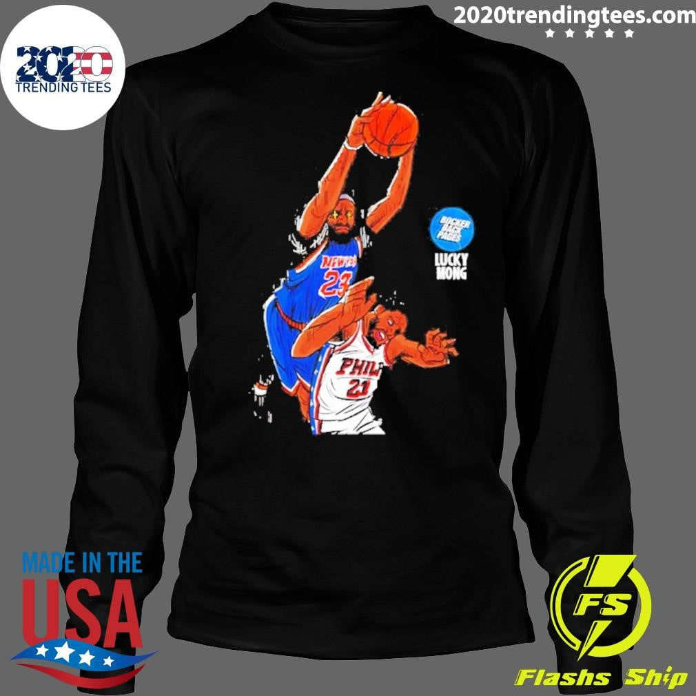 New York Jersey Dunking Over Philadelphia 76ers Player Shirt