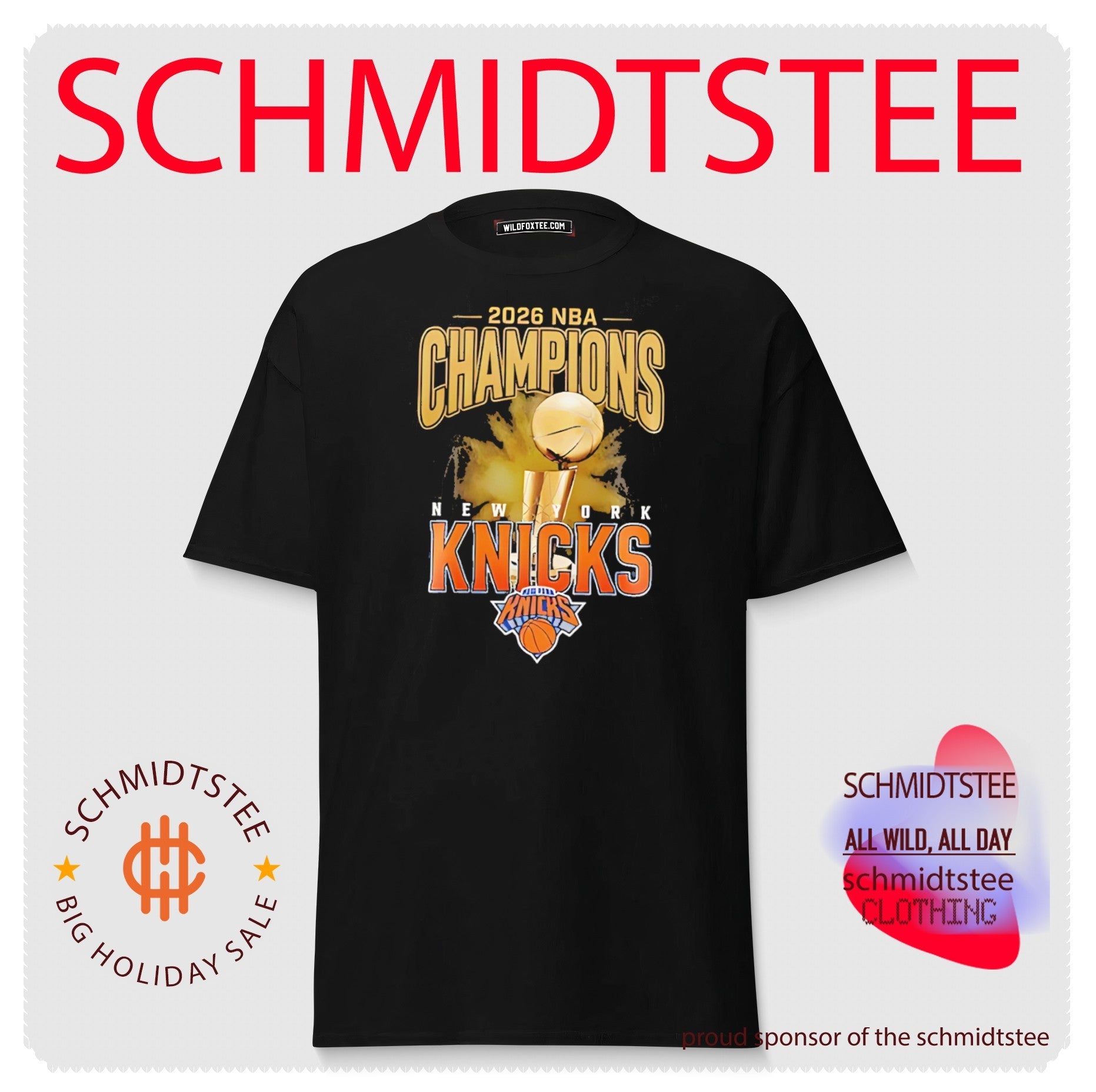 New York Knicks 2026 NBA World Champions trophy illustration shirt