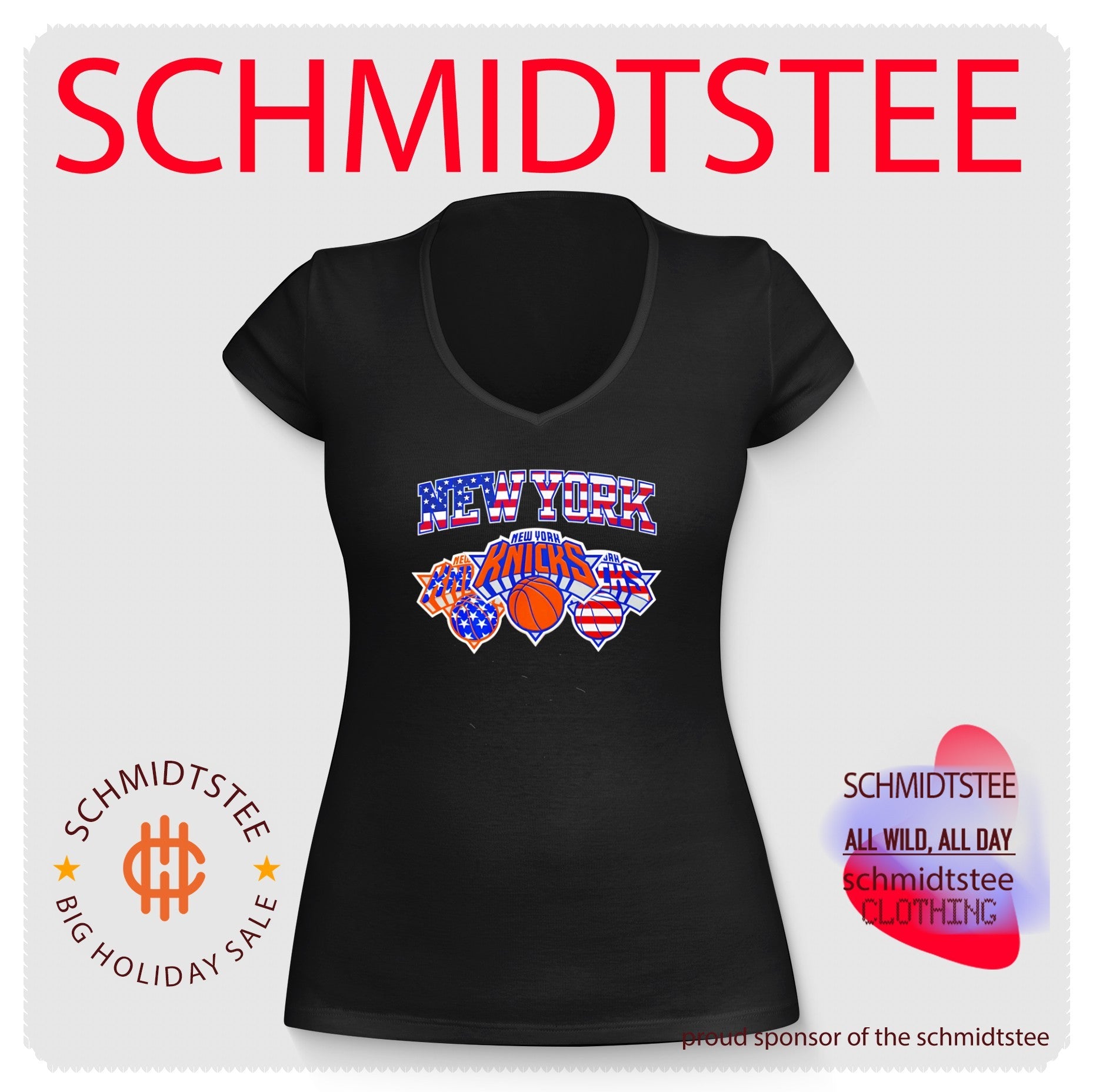 New York Knicks American 4th of July flag basketball shirt