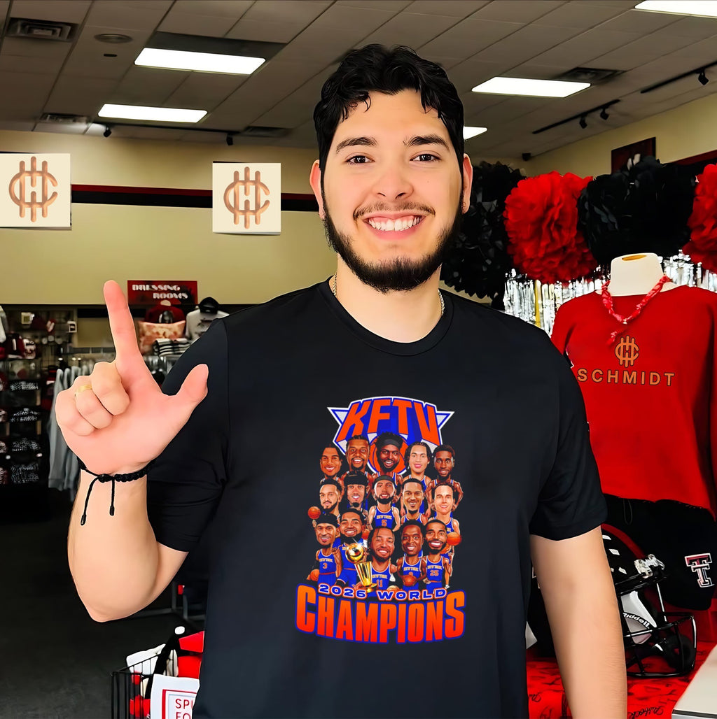 New York Knicks Basketball World Champions 2026 cartoon shirt