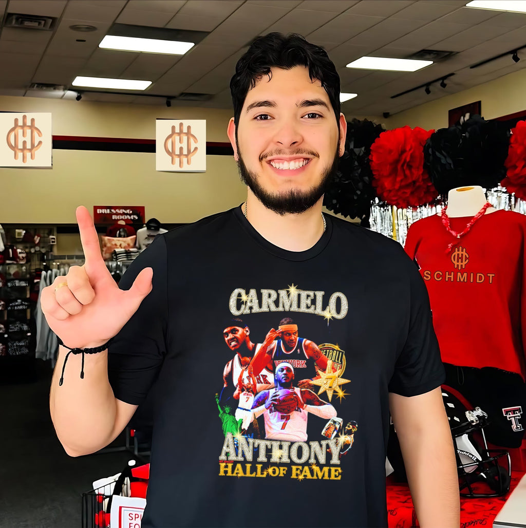 New York Knicks Carmelo Anthoney hall of fame bootleg style shirt
