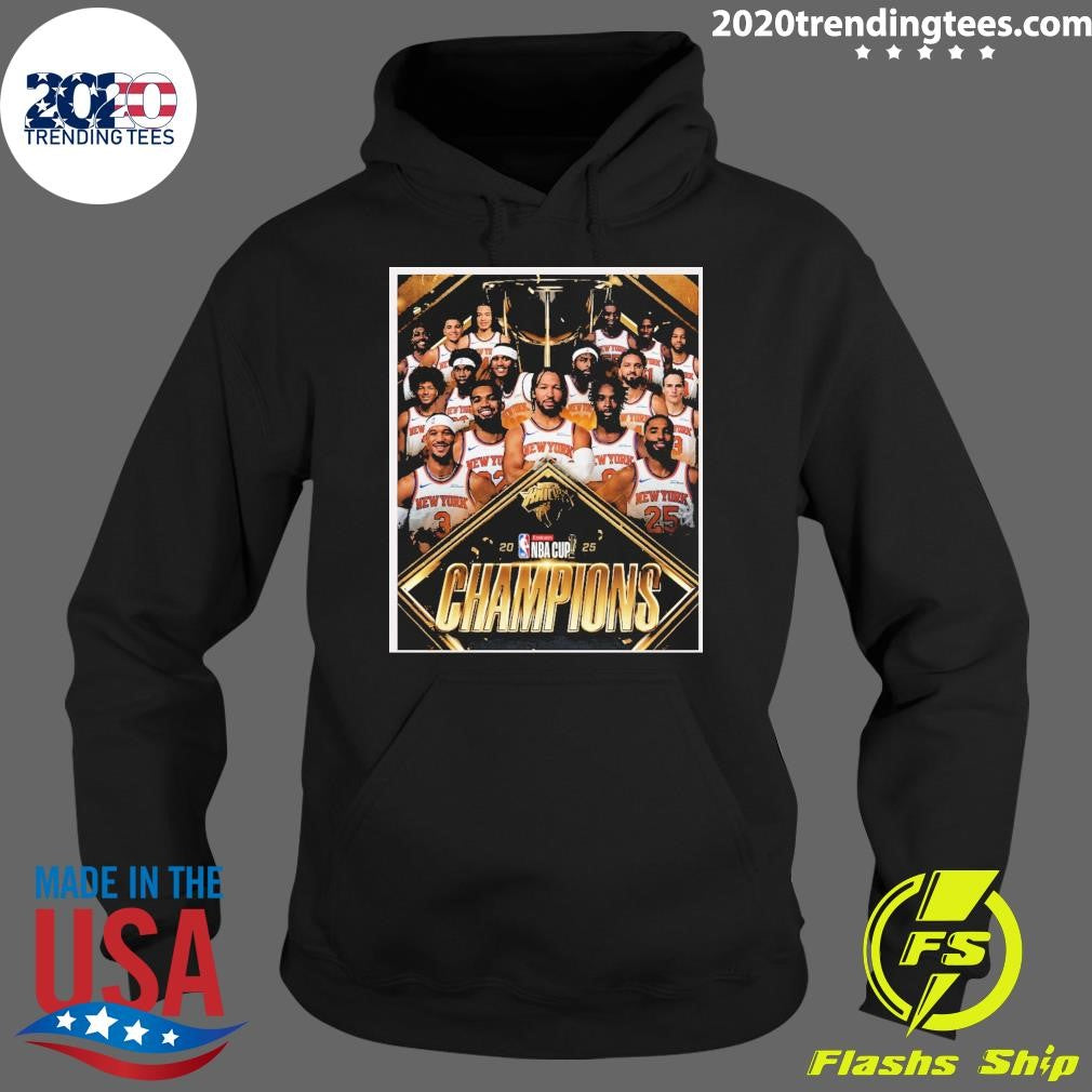 New York Knicks Emirates NBA Cup Champions 2026 The Strickland Shirt