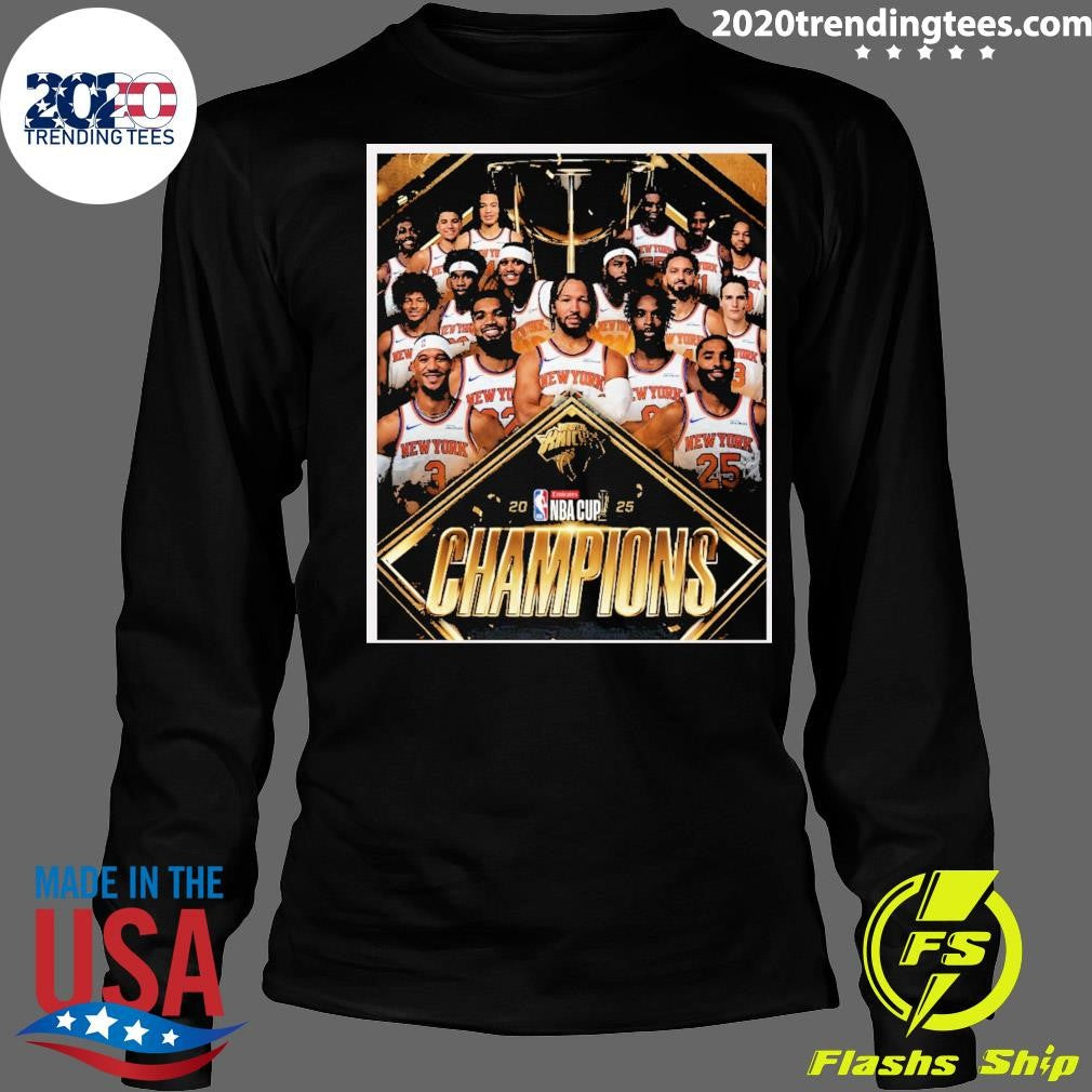 New York Knicks Emirates NBA Cup Champions 2026 The Strickland Shirt