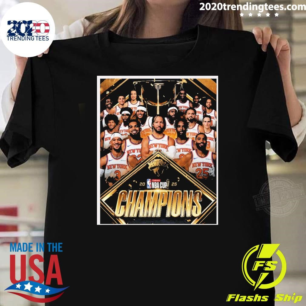 New York Knicks Emirates NBA Cup Champions 2026 The Strickland Shirt