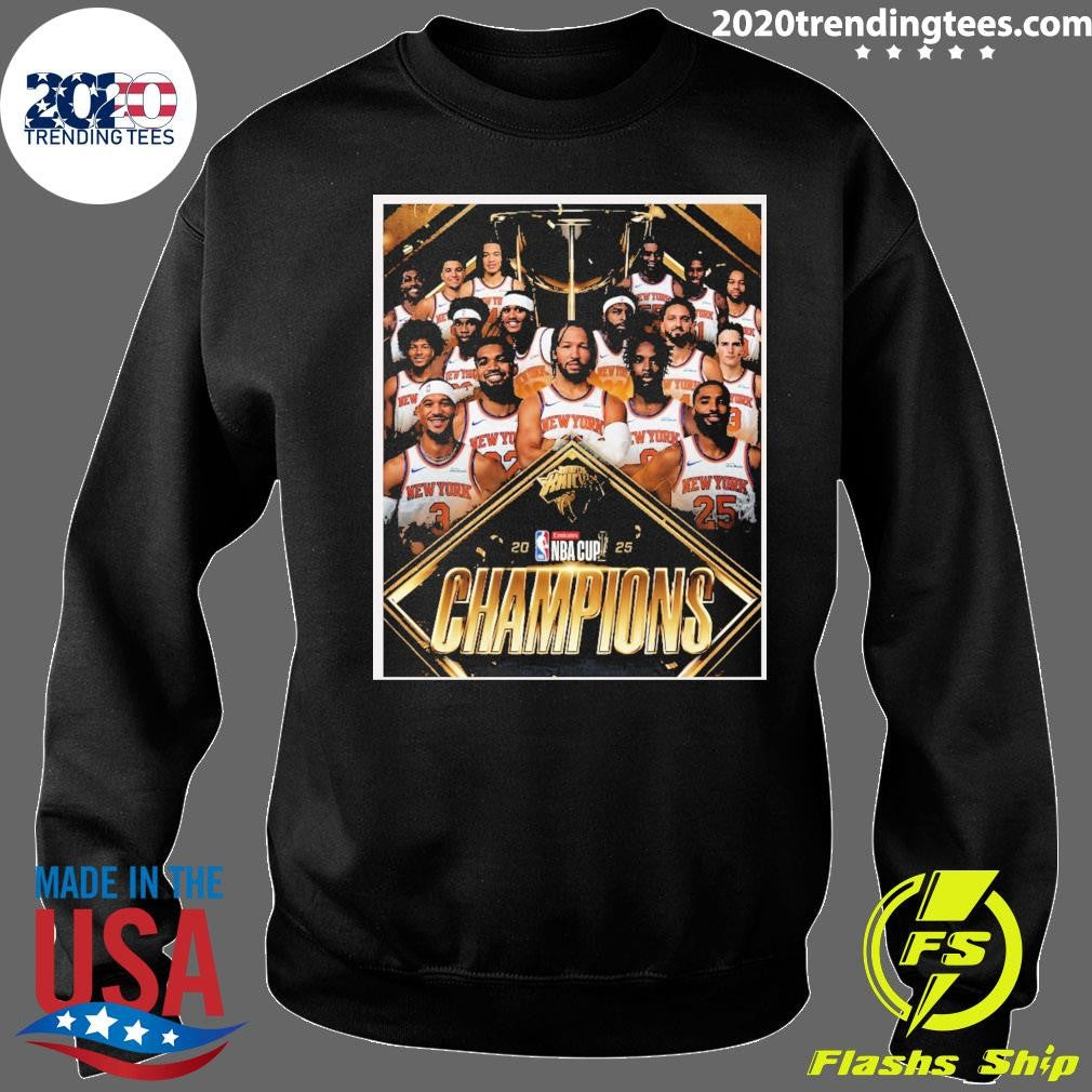 New York Knicks Emirates NBA Cup Champions 2026 The Strickland Shirt