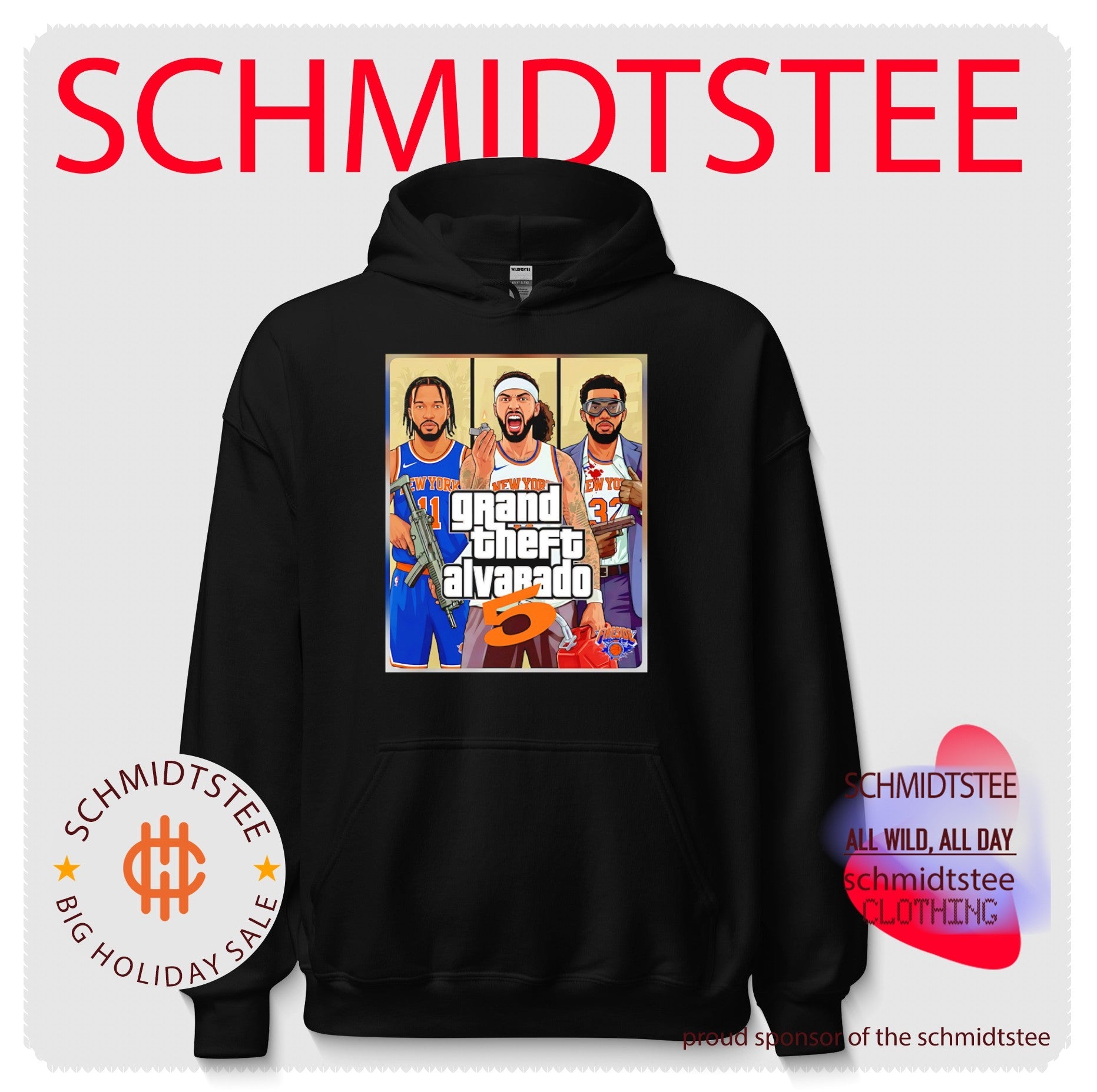 New York Knicks Grand Theft Alvarado parody shirt