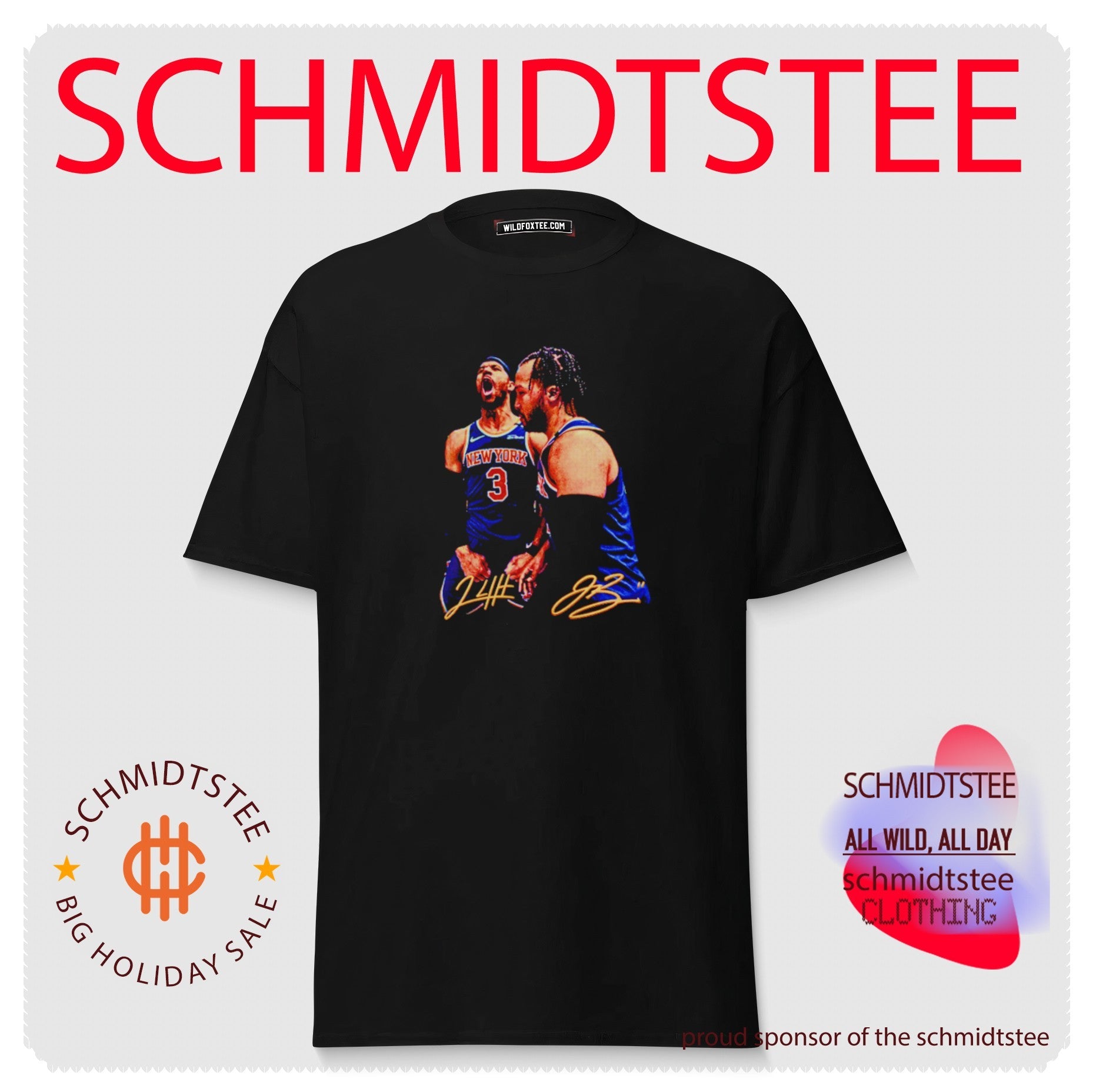 New York Knicks Jalen Brunson and Josh Hart retro shirt