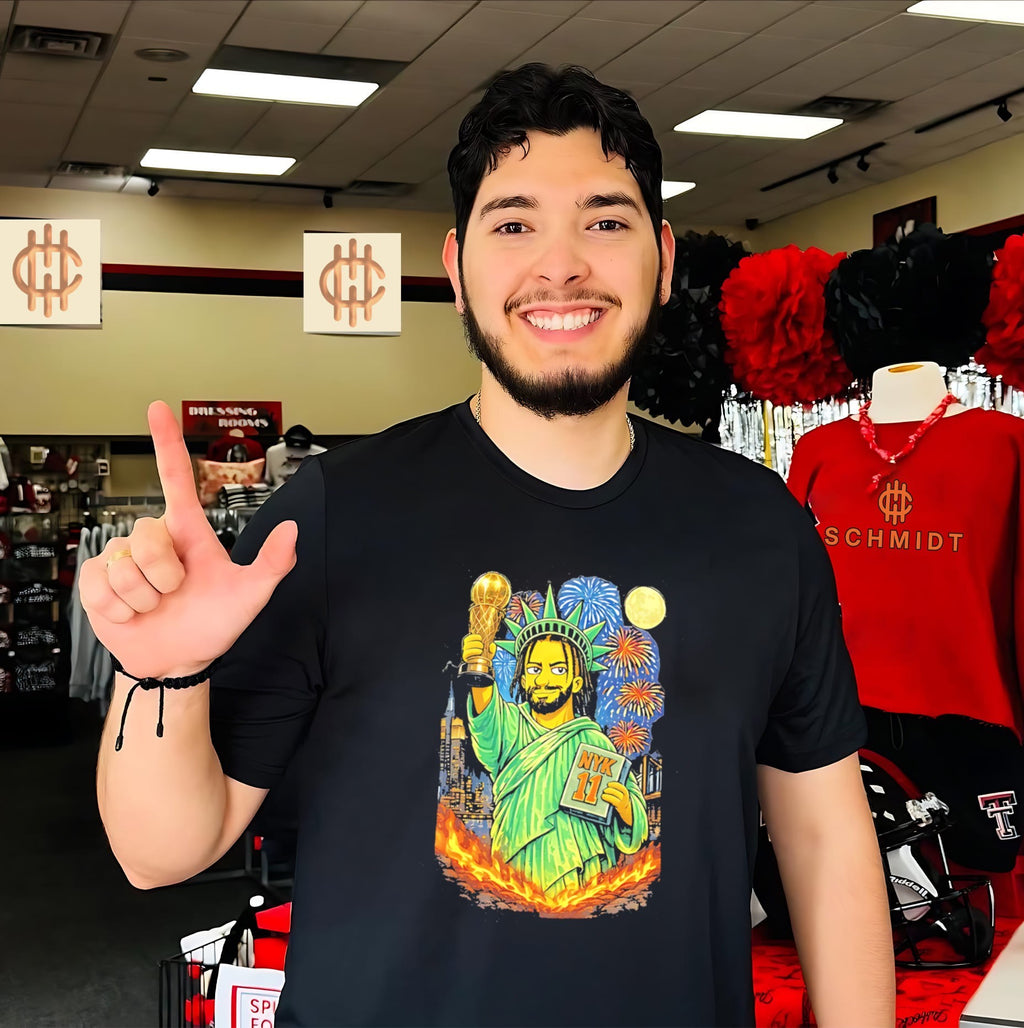 New York Knicks Jalen Brunson cosplay the Statue of Liberty vintage shirt