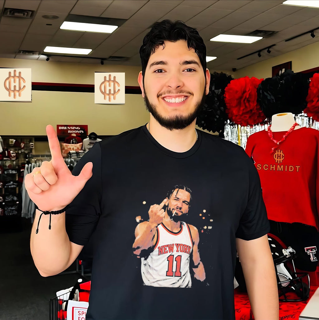 New York Knicks Jalen Brunson middle finger smoking vintage shirt