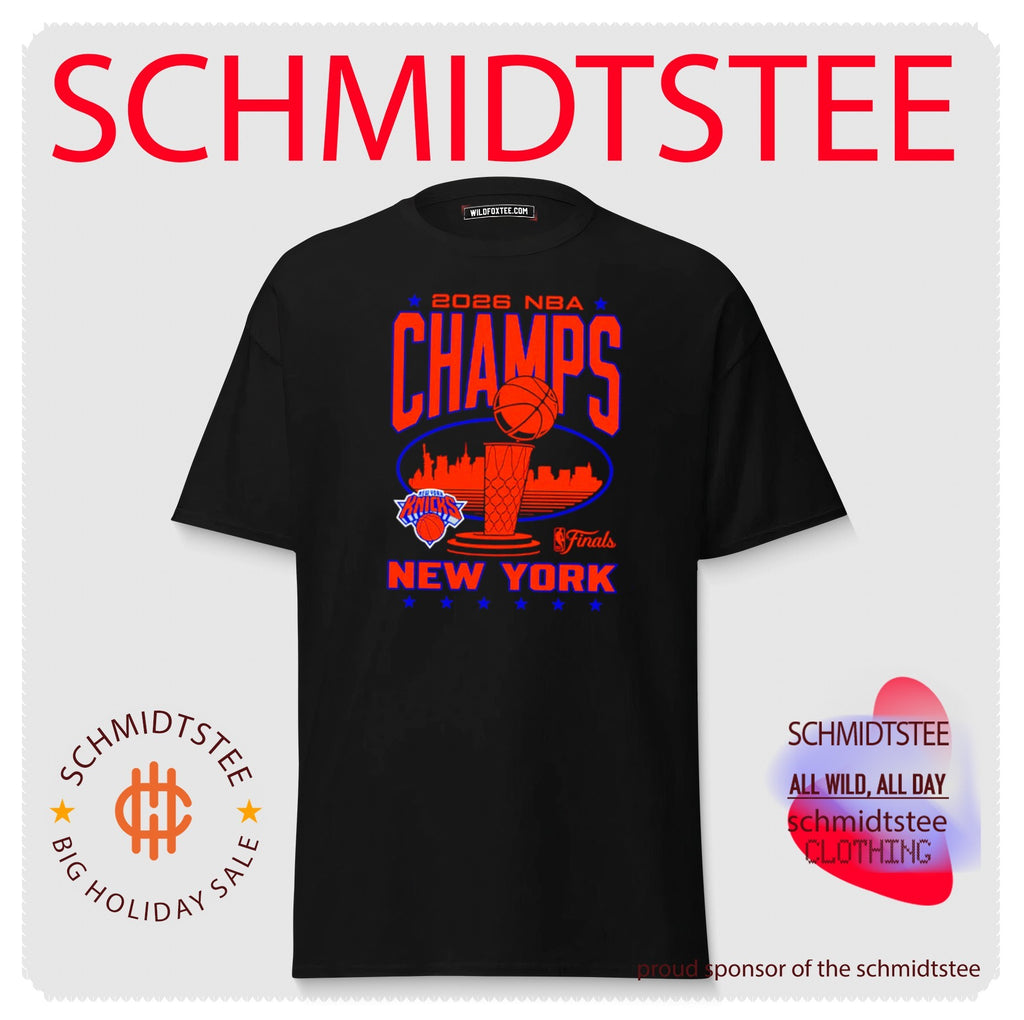 New York Knicks NBA Finals Champions 2026 Trophy Skyline shirt