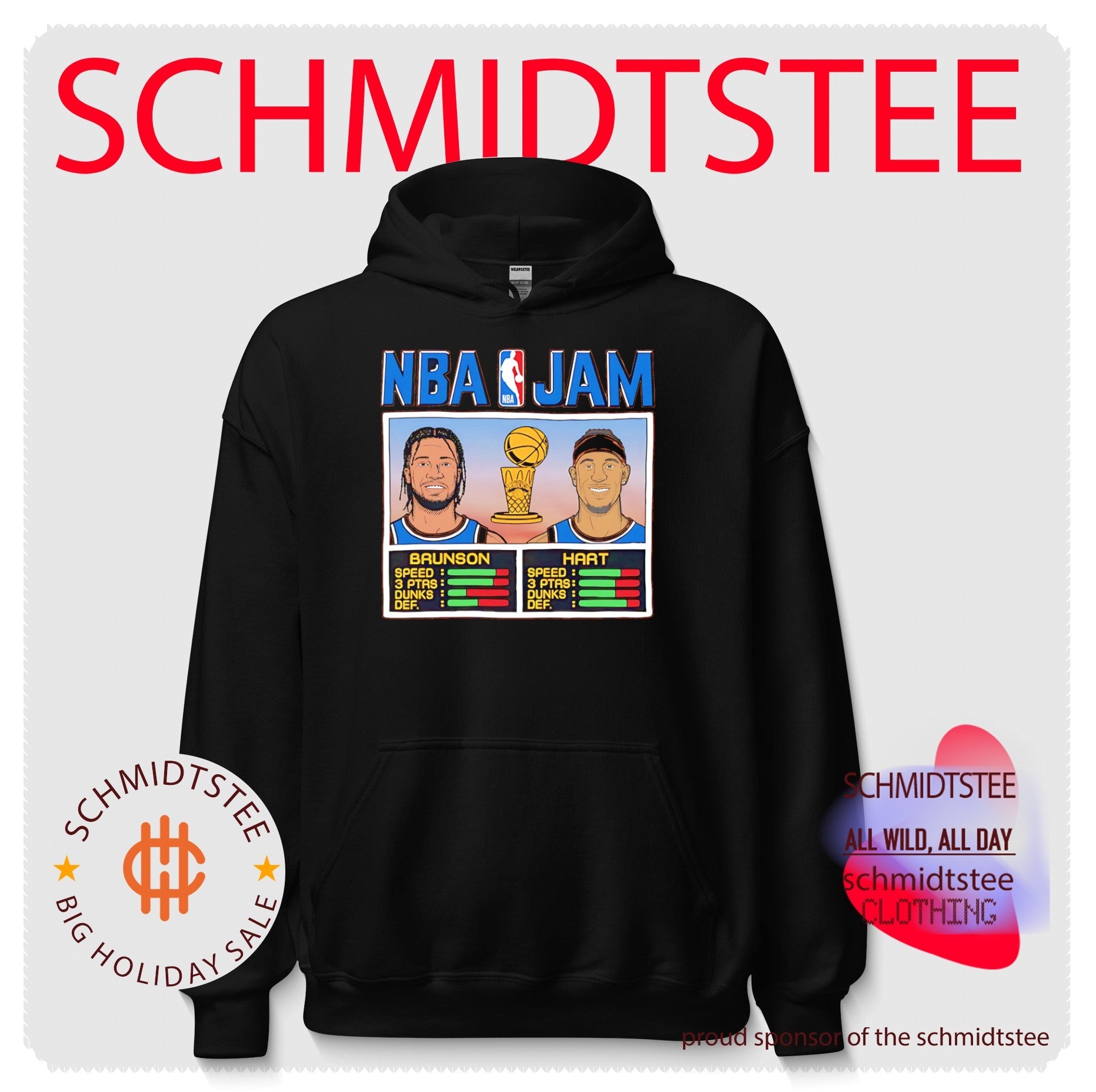 New York Knicks NBA JAM Brunson and Hart graphic shirt