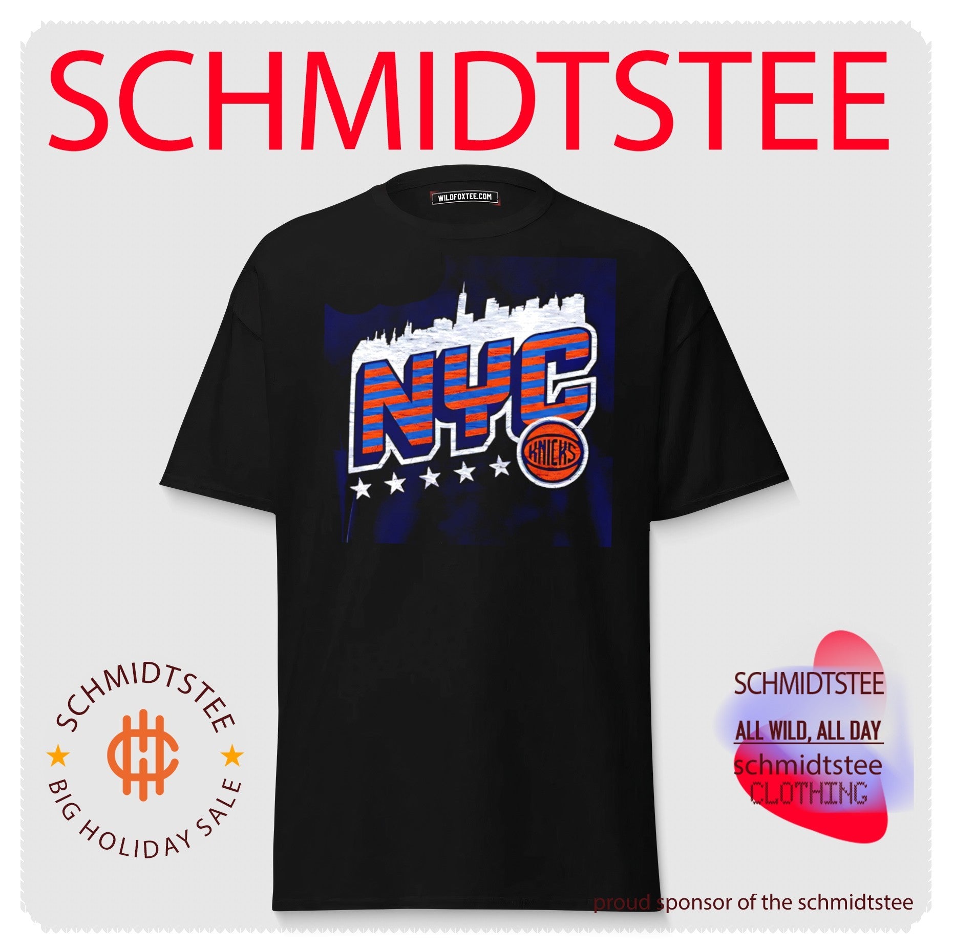 New York Knicks NYC skyline graphic shirt