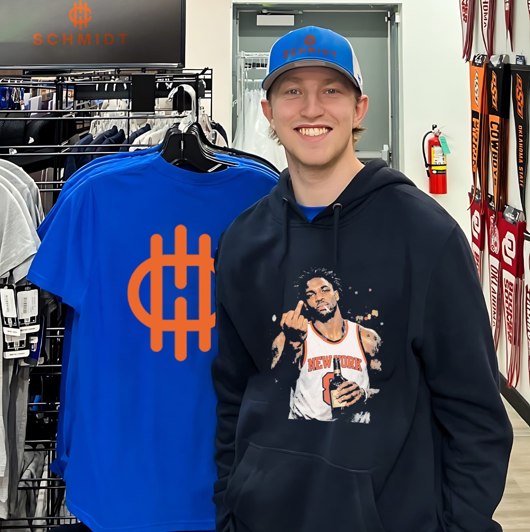 New York Knicks OG Anunoby middle finger shirt