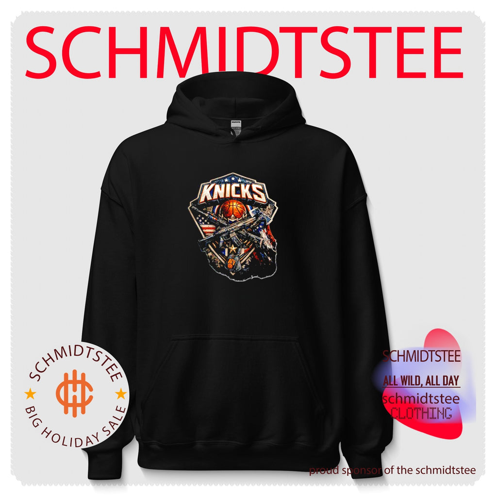 New York Knicks basketball and rifles illustration shirt