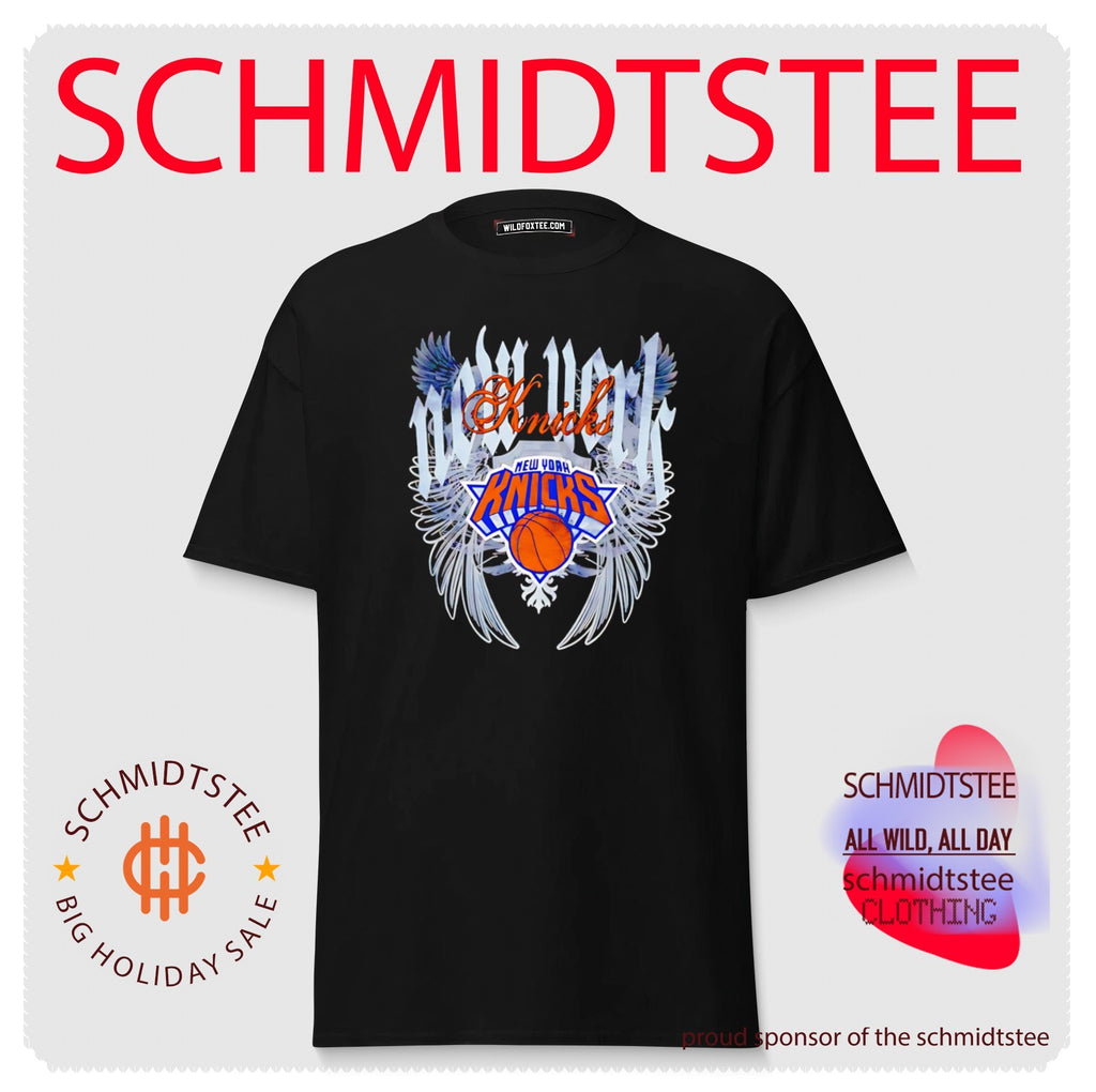 New York Knicks basketball wings shield shirt