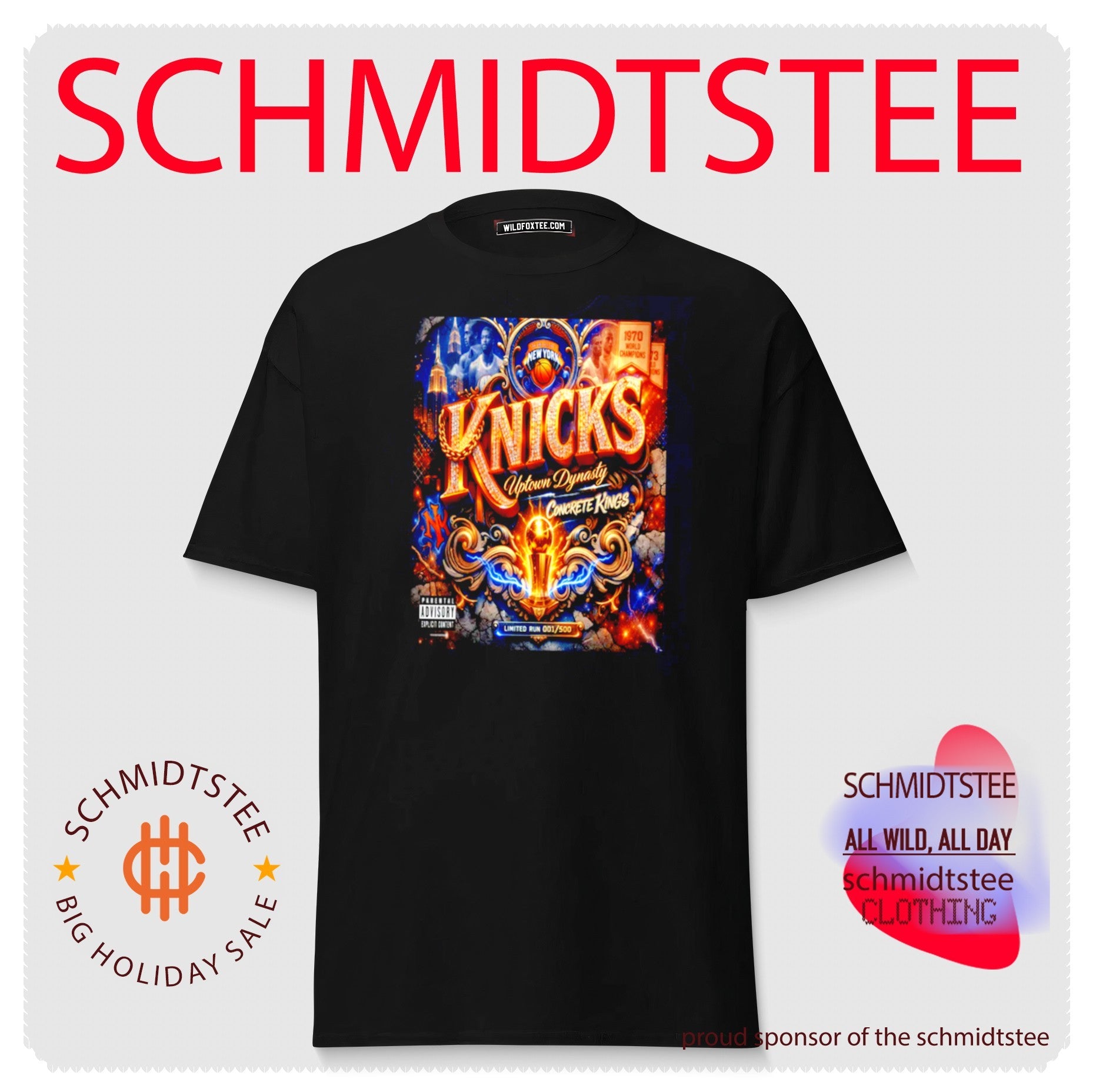 New York Knicks uptown dynasty concrete kings graphic shirt