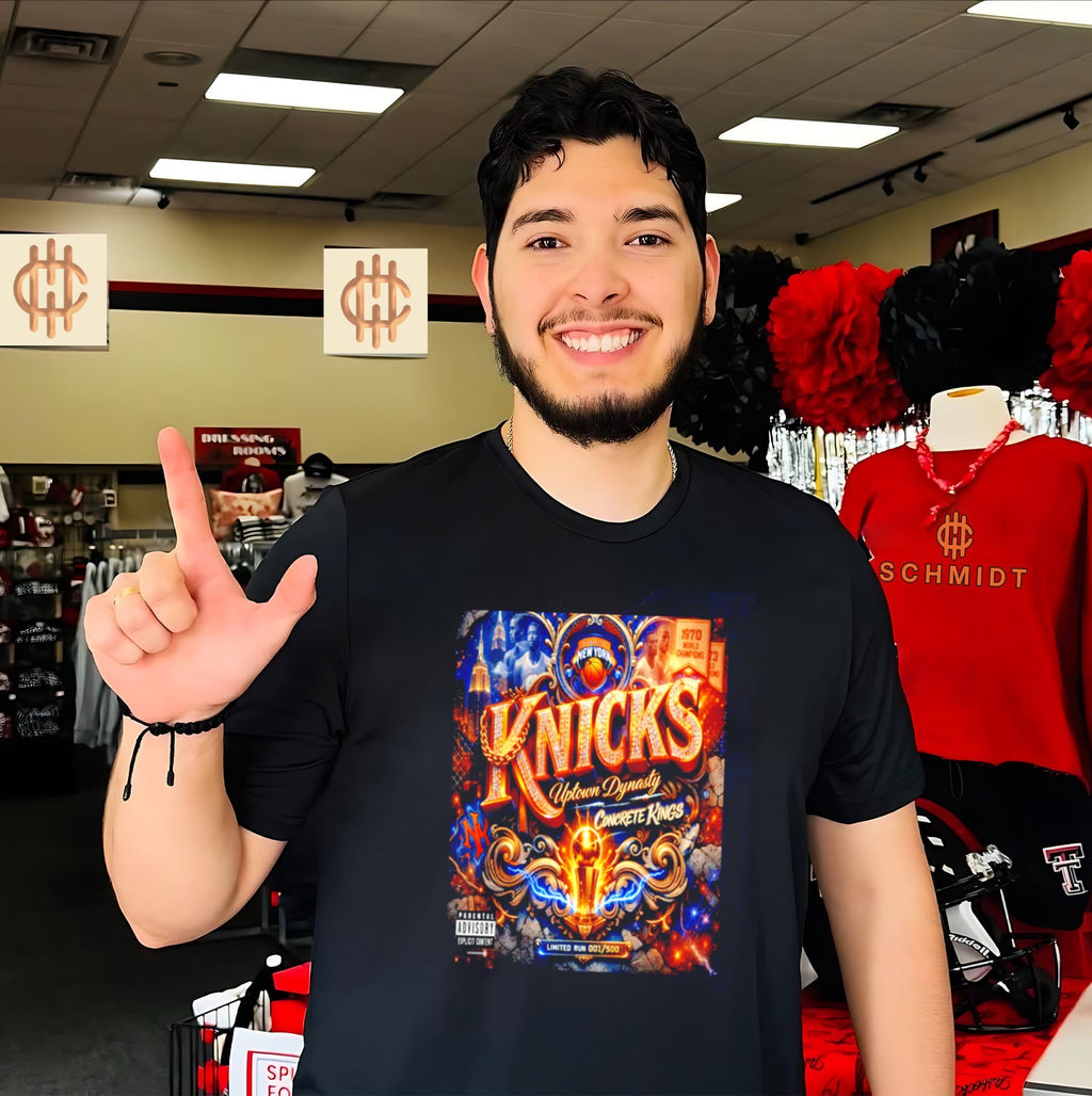 New York Knicks uptown dynasty concrete kings graphic shirt
