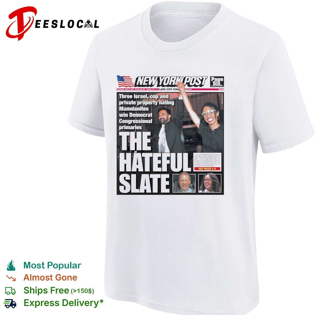 New York Post The hateful slate politics cover shirt