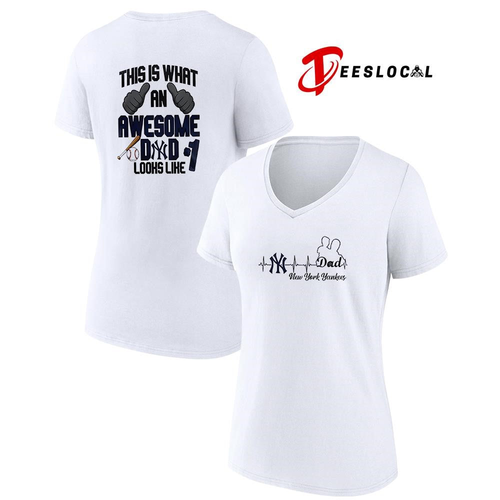 New York Yankees Father Day this is what an awesome dad looks like shirt