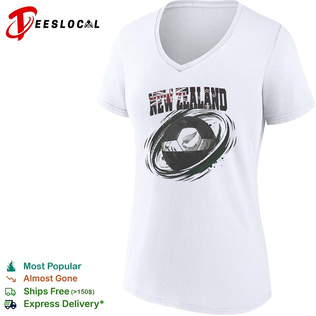 New Zealand flag soccer ball shirt
